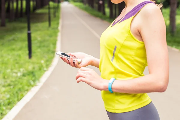 Tevékenység ellenőrzési Cardio digitális mobilitás gyakorlása sportoló koncepció — Stock Fotó