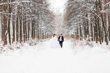 Kışın evlilik çift