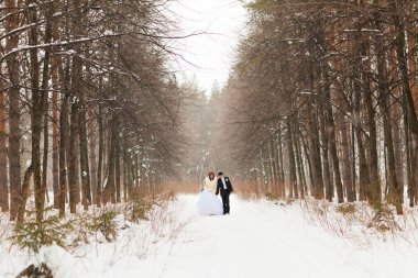 Kışın evlilik çift