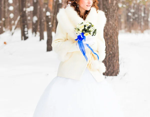 Zimowy ślub styl — Zdjęcie stockowe