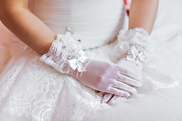 Wedding gloves — Stock Photo, Image