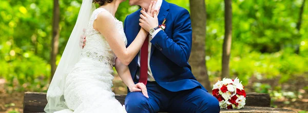 Noiva e noivo juntos — Fotografia de Stock