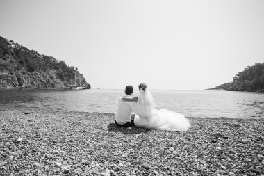 Gelin ve damat deniz 