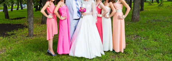 Groomsman and  bridesmaid — Stock Photo, Image