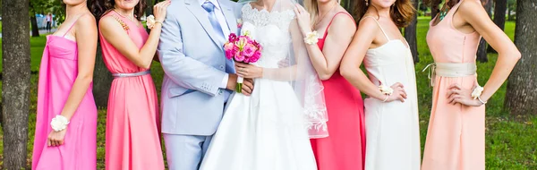 Groomsman and  bridesmaid — Stock Photo, Image