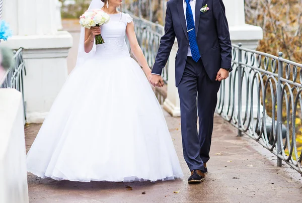 公園で結婚式のカップル — ストック写真