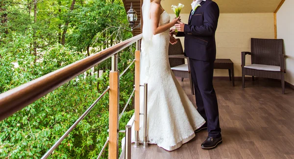 Hochzeitspaar im Park — Stockfoto