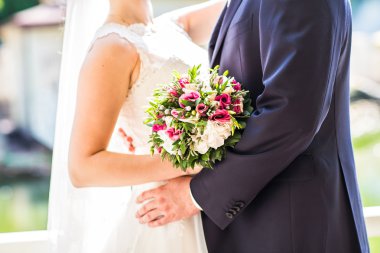 gelin buketi çeşitli çiçek.