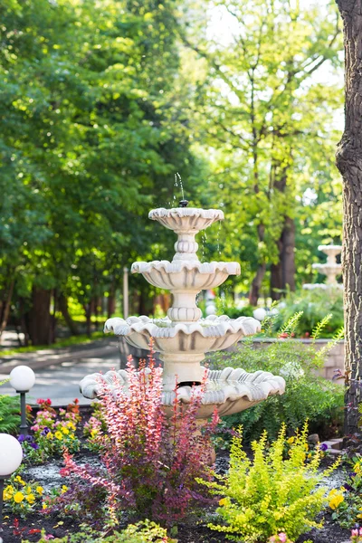 small fountain in a park