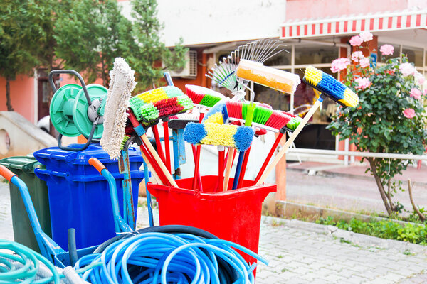 Cleaning accessories. Mops