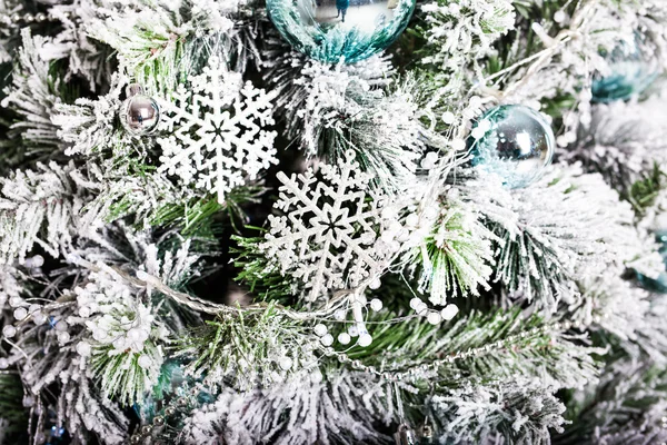 Christmas tree and decorations — Stock Photo, Image