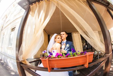 Café sevimli evli çift. saf hassasiyet