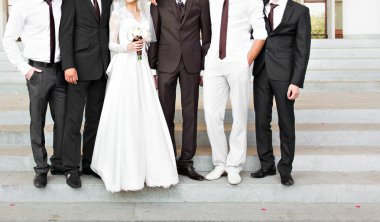 Gelin ve Damat Düğün konukları ile