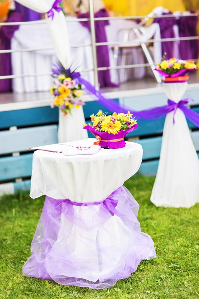 Decoração de cerimônia de casamento . — Fotografia de Stock