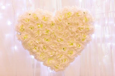 kalp beyaz gül Sevgililer günü, anneler günü