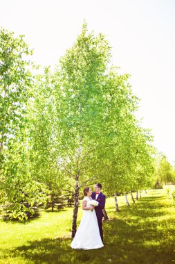 Bahar doğa Düğün çifti