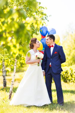 mutlu gelin ve damat balonları