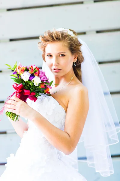 Bruiloft. mooie bruid — Stockfoto