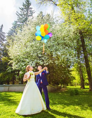 Gelin ve damat balonları