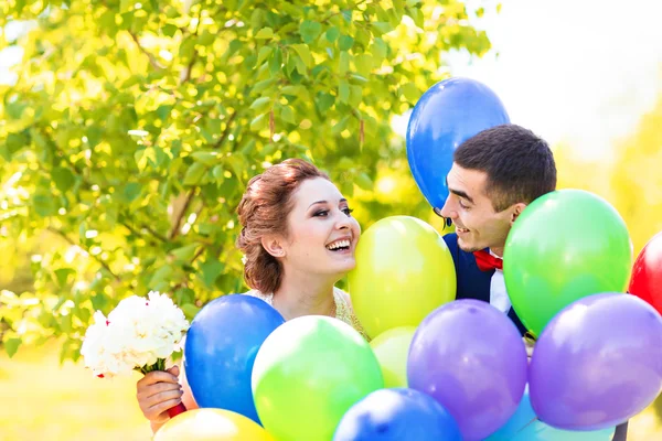 damat ve gelin balonlar ile