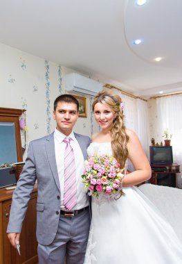 güzel düğün karı koca, sevgili kadın, gelin ve damat dostum