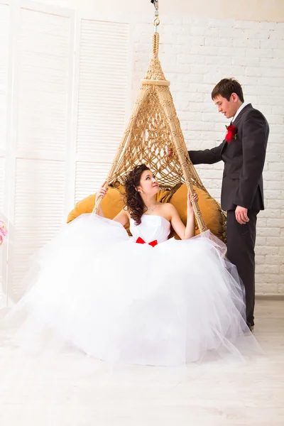 Mooie bruiloft, man en vrouw, liefhebbers man vrouw, bruid en bruidegom — Stockfoto