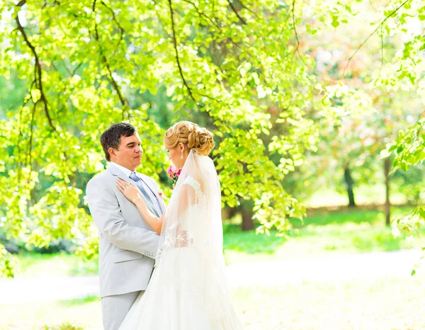 Стильные красивые счастливые невеста и жених, свадебные торжества — стоковое фото