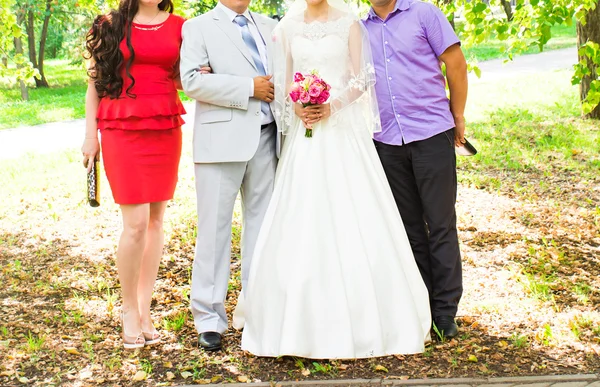 The bride and groom, and guests — Stock Photo, Image