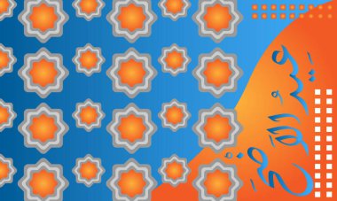 Geleneksel süslerle soyut bir arkaplan. vektör illüstrasyonu.