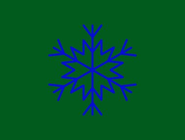 Kar taneleri üzerinde yeşil bir arka plan görüntüsü