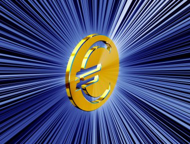 Altın euro para birimi simgesi para