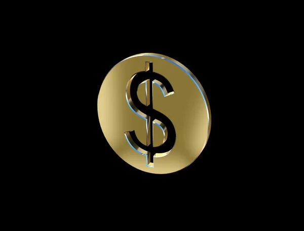 Gyllene dollar symbol — Stockfoto