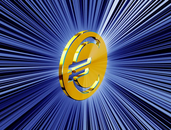 Goldene Euro-Währung Symbolgeld — Stockfoto