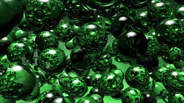 Topları kabarcıklar yeşil