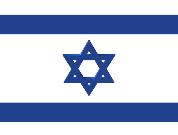 Αστέρι του David σχετικά με την ισραηλινή σημαία — Φωτογραφία Αρχείου