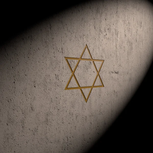 Star of David na zdi — Stock fotografie