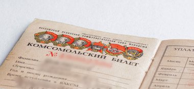 madalya Komsomol Komsomol biletle başlık sayfası