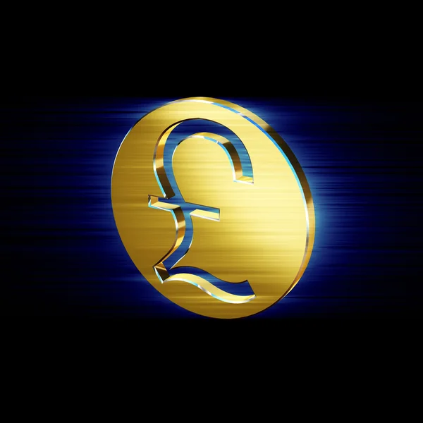 Símbolo de Libra Dourada — Fotografia de Stock