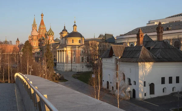 View Observation Deck Red Square Early Morning Old Brick Building — Stock Photo, Image