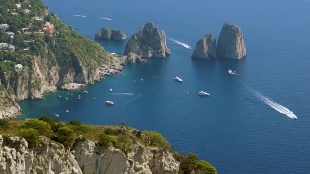 Isola di Capri costa in Italia — Video Stock