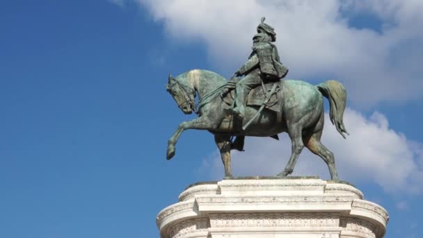 Monumento Victor Emmanuel em Roma — Vídeo de Stock