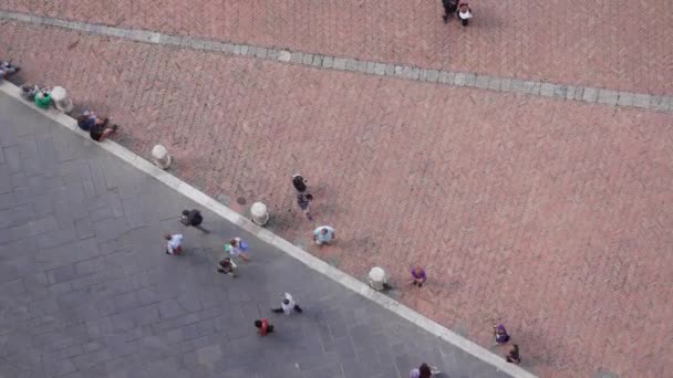 Piazza del Campo στη Σιένα — Αρχείο Βίντεο