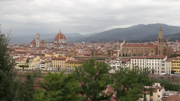 Blick auf Florenz — Stockvideo