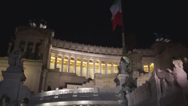 Monumento a Víctor Manuel en Roma — Vídeo de stock