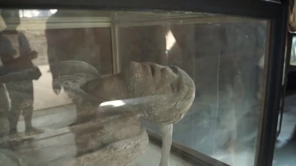 Eines der Opfer in Pompeji — Stockvideo