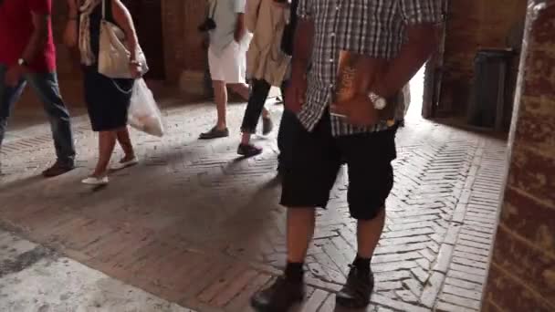 Torre del Mangia en Siena — Vídeo de stock