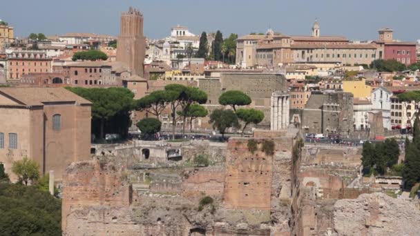 Rome stad in Italië — Stockvideo