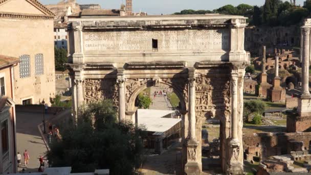 Roma'daki İmparator Titus Arch — Stok video