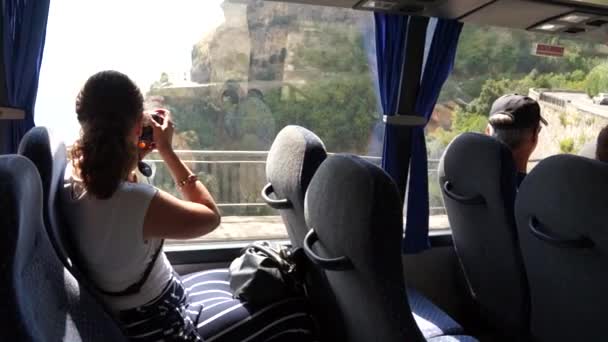 Autobusem na wybrzeżu Amalfi — Wideo stockowe
