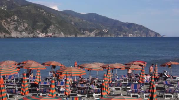 Pobřežní scény Monterosso — Stock video